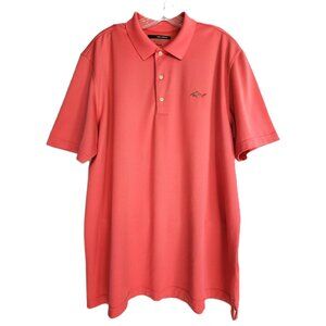 🦈 Greg Norman Polo Shirt Size XXL – Salmon Colored – Textured Fabric